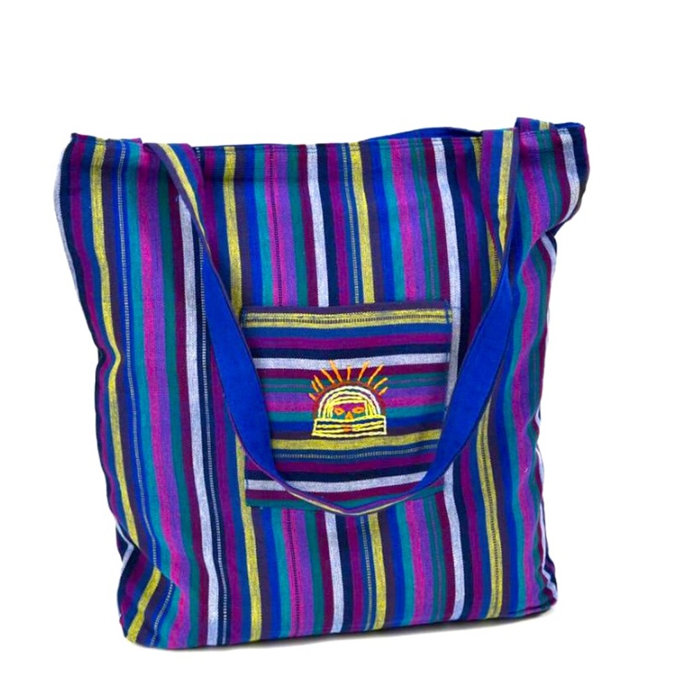 Handwoven cotton tote bag